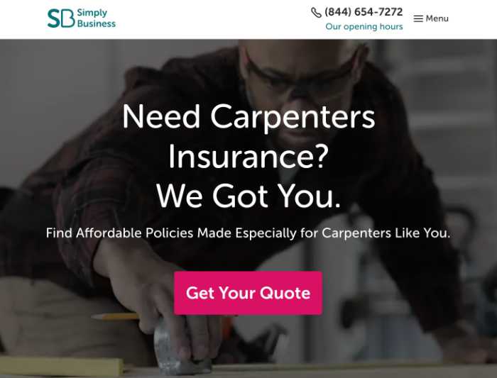 liability insurance for carpenter biz