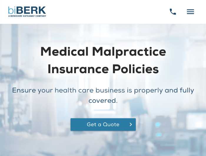 biBerk medical malpractice insurance provider